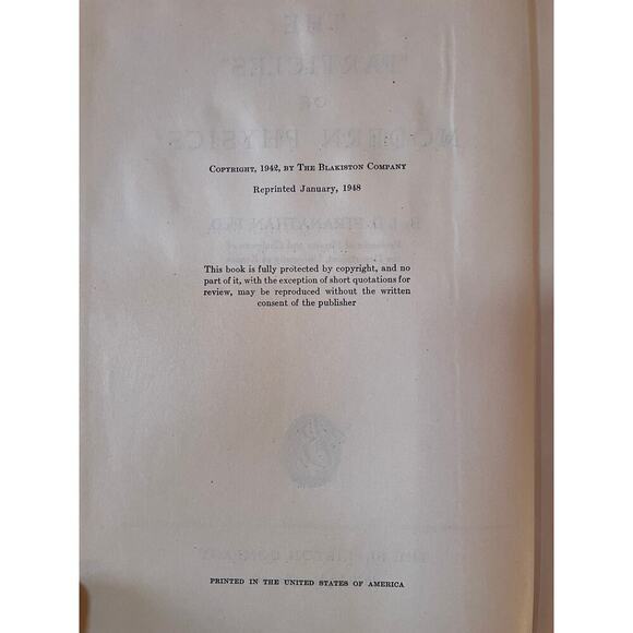 Vintage 1948 Particles of Modern Physics by J.D Stranathan. Prof. of Kansas. - Picture 6 of 6